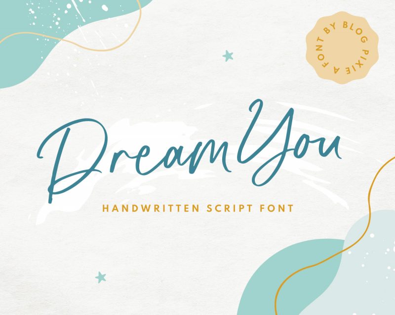 dream you font by blog pixie