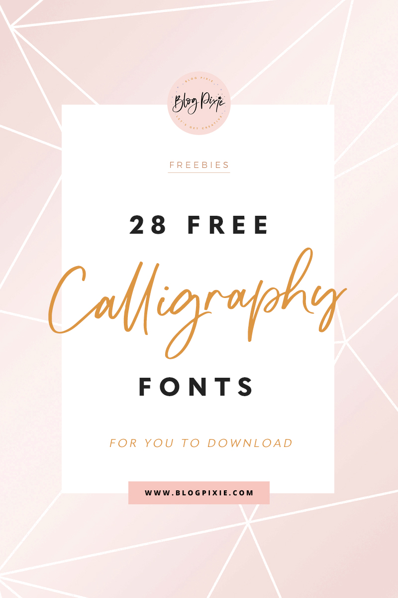 free calligraphy fonts to download