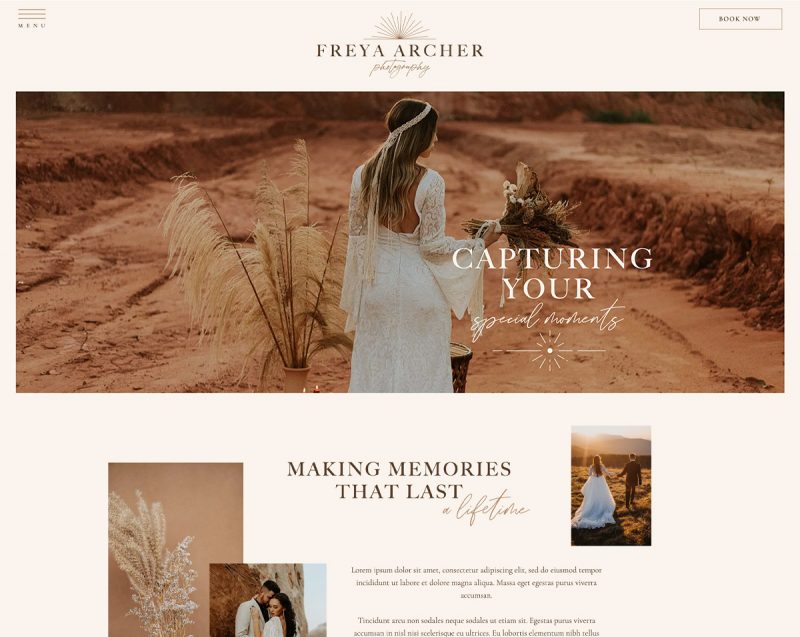 photography wix website template