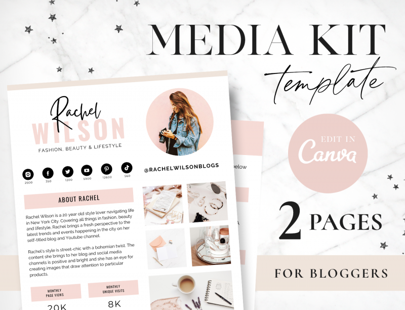 Blog Media Kit Rate Sheet