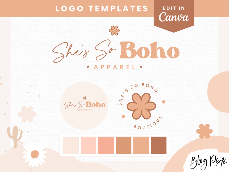 boho beige logo design for apparel or accessories business