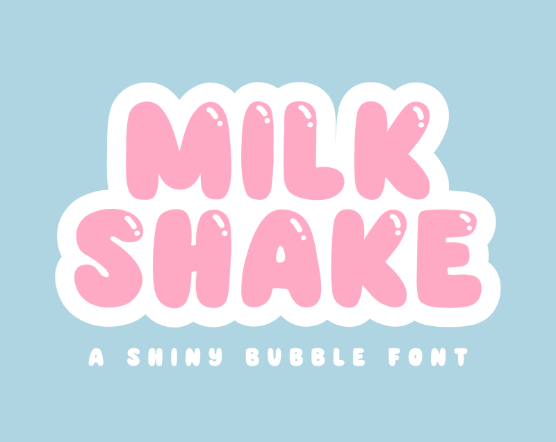 Shiny bubble font