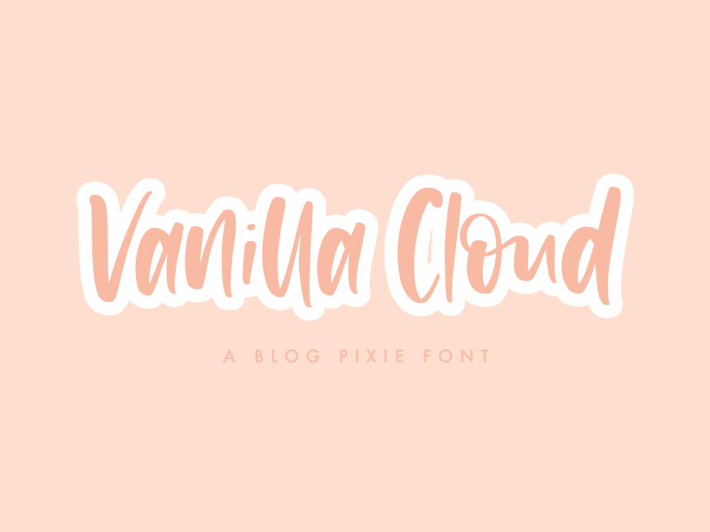 vanilla cloud font by blog pixie