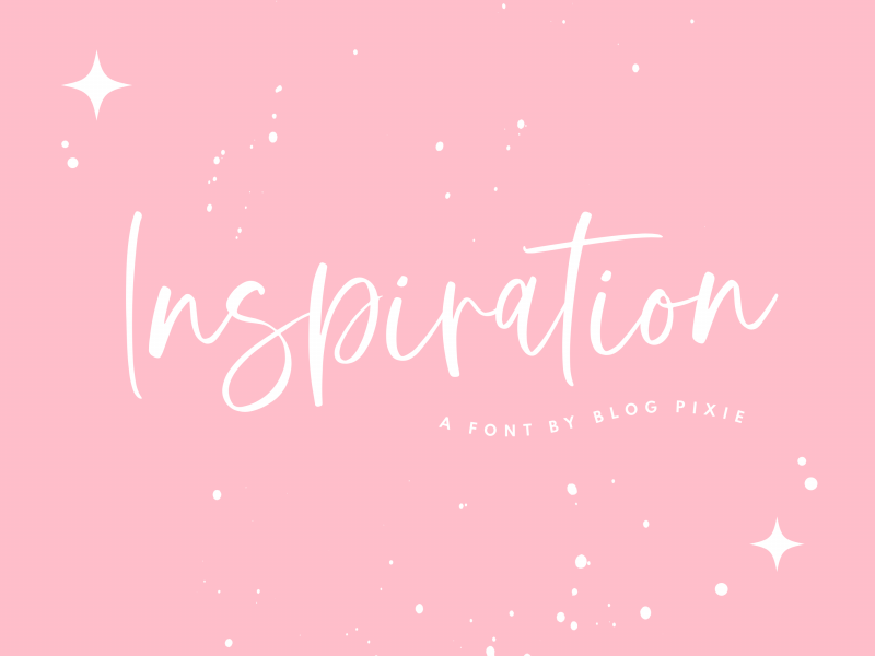 inspiration font by Blog Pixie