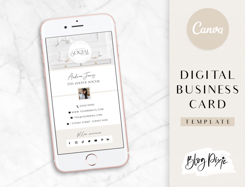 digital business card template