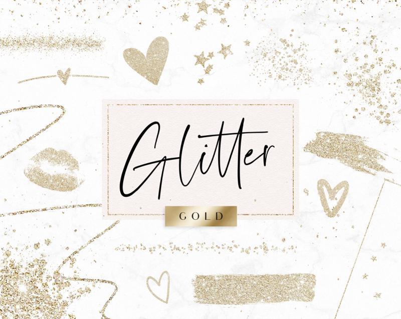 gold glitter clip art