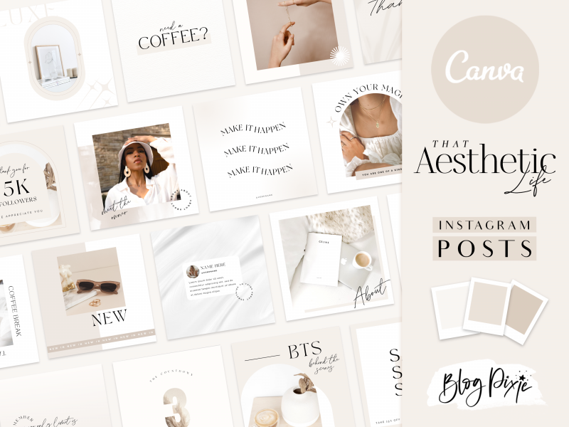 aesthetic instagram post templates Canva