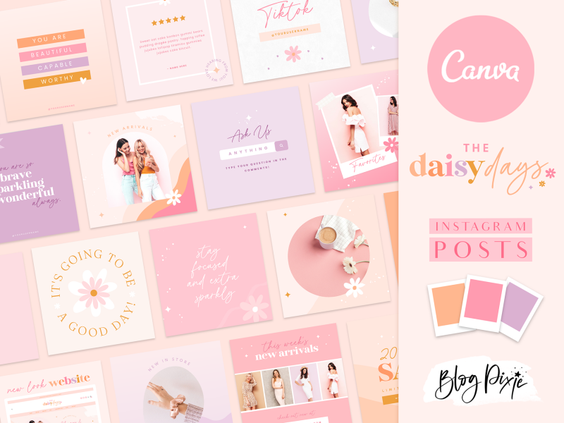 Instagram templates pink