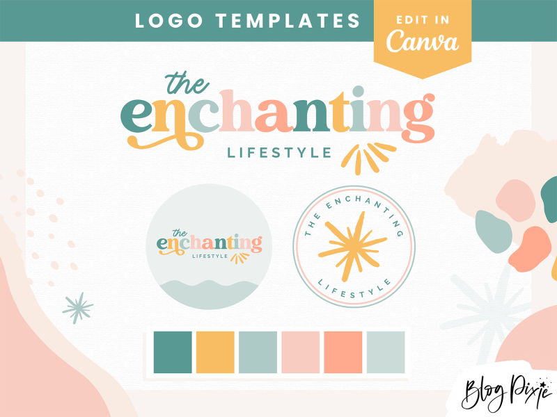 rainbow logo design canva