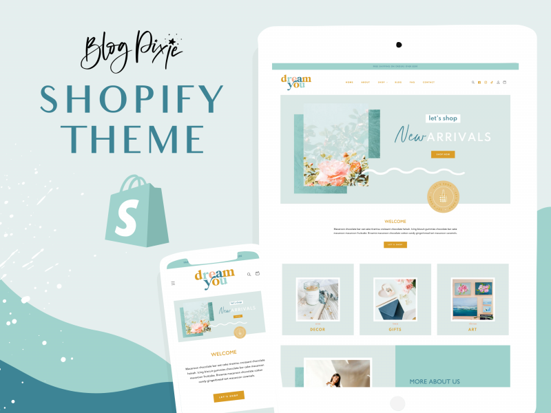 Shopify theme fun blue