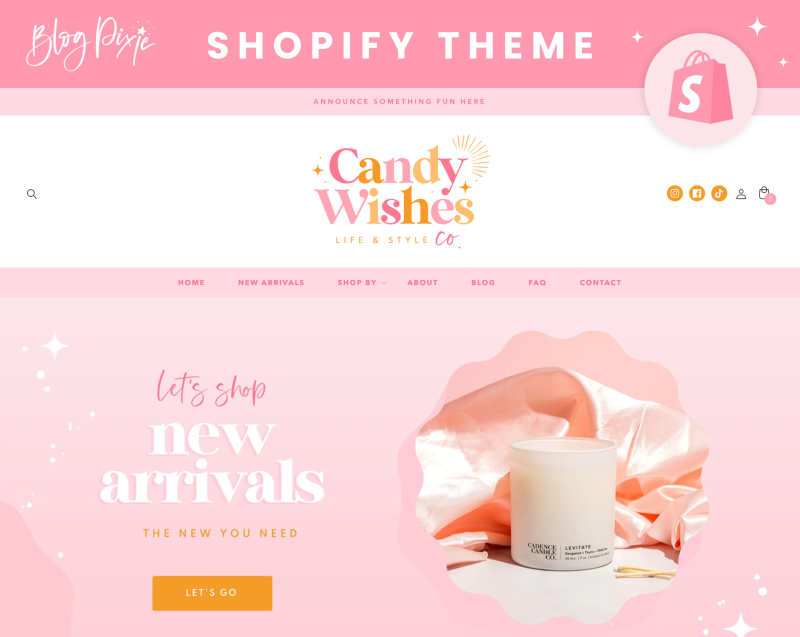 Shopify theme pink
