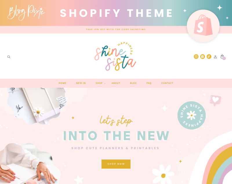 Shopify theme pastel rainbow