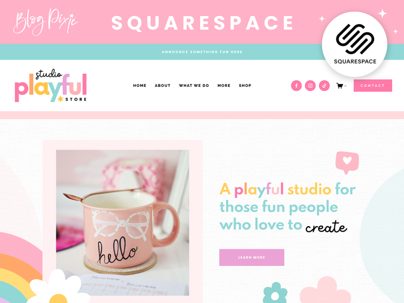 Playful Squarespace Template