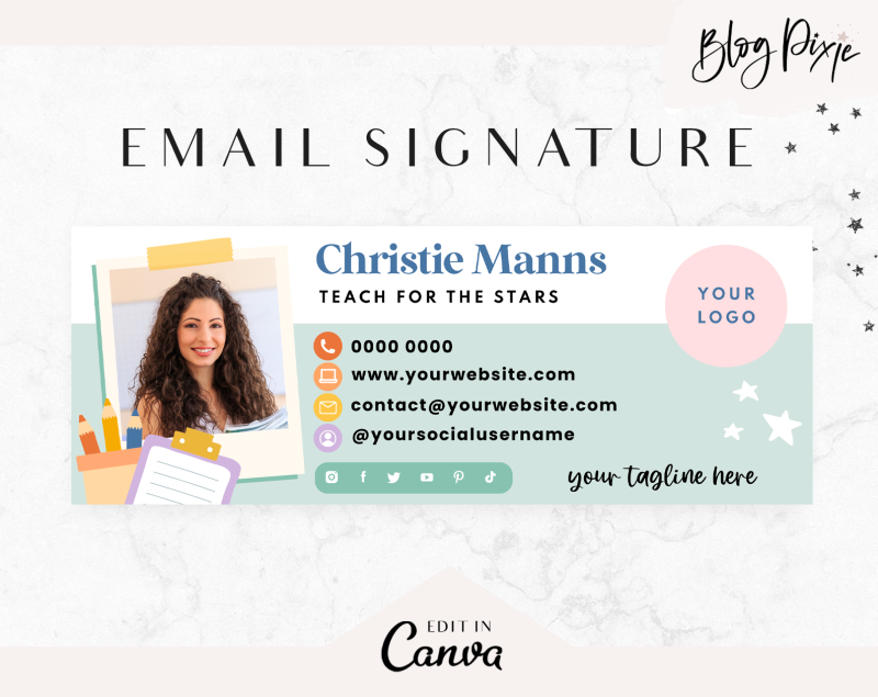 teacher email signature canva
