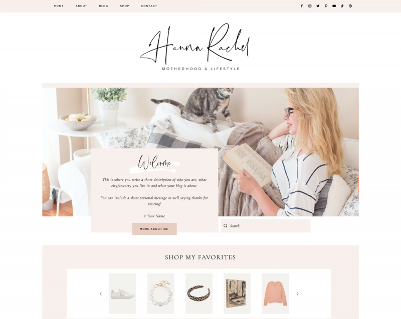 wix blog template mom theme