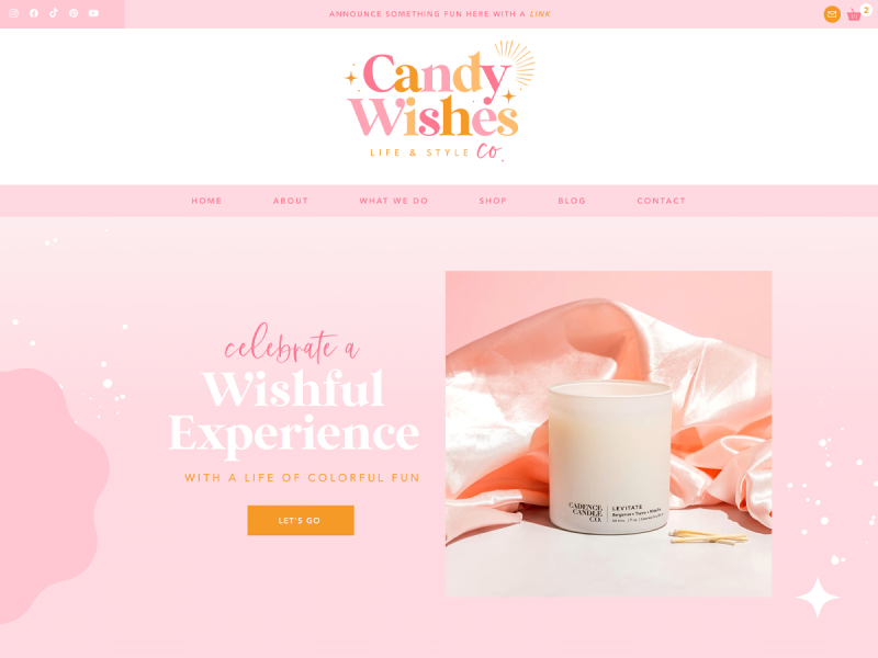 Wix website template pink